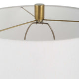 Adelia Ivory & Brass Table Lamp - Yellow by Uttermost - View 7