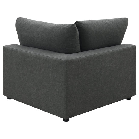 Rhette Charcoal 6-piece Upholstered Sectional with Reversible Cushions - sold by Home Elegance USA