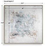 Find Me Here Abstract Framed Canvas Art Black / Blue / Brown / Gray / White - Blue / Gray by Uttermost - View 6