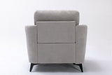 Callie Light Gray Velvet Fabric Sofa Loveseat Chair Living Room Set | Home Elegance USA