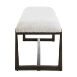 Midas Long Bench - Black / White by Uttermost - View 5
