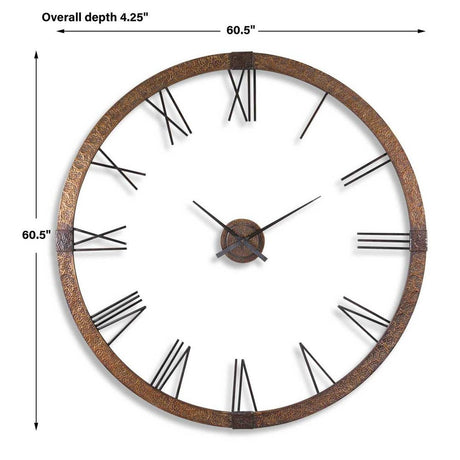 Reloj de pared Amarion de cobre de 60" | Uttermost