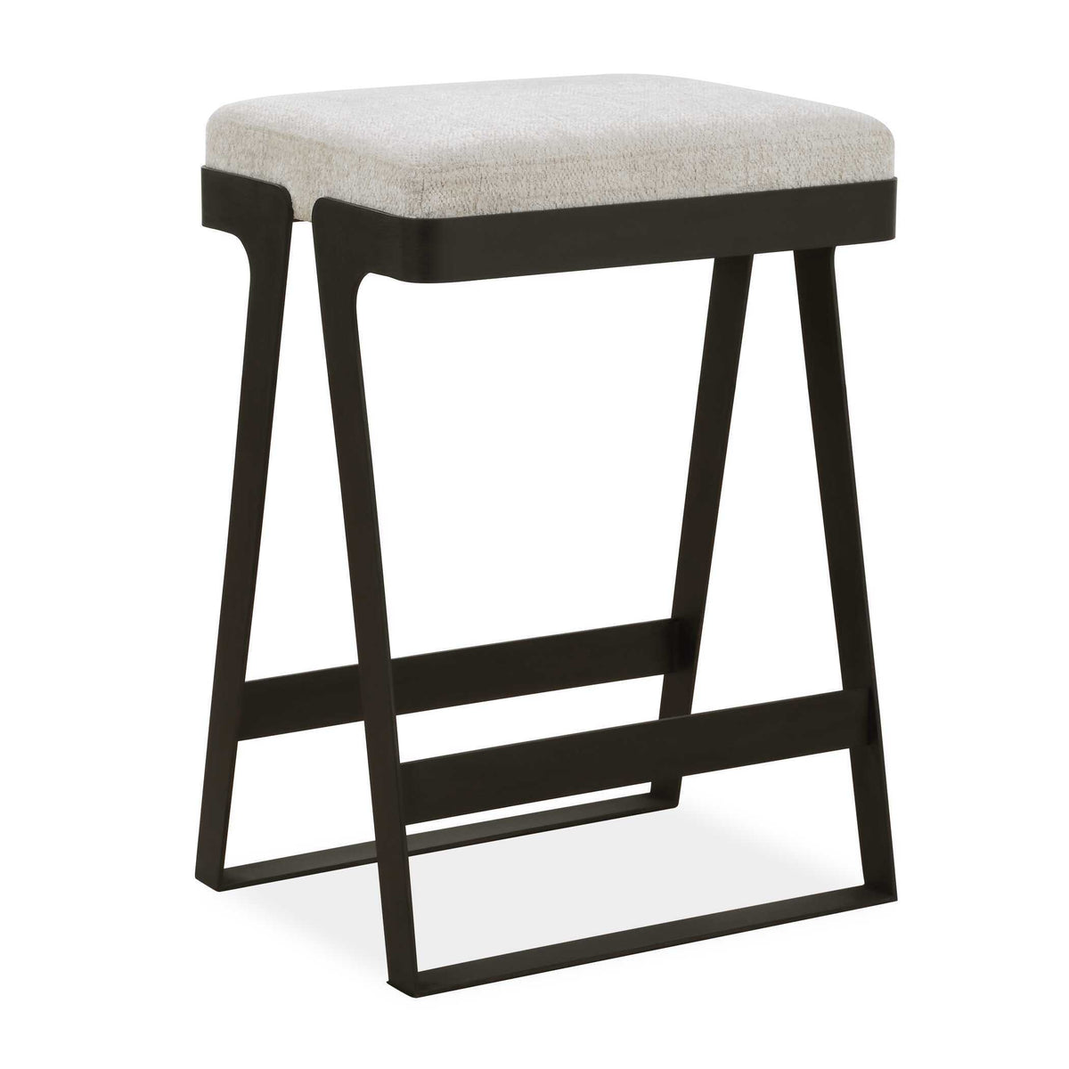 Hover Iron Counter Stool - Black / White by Uttermost - View 1