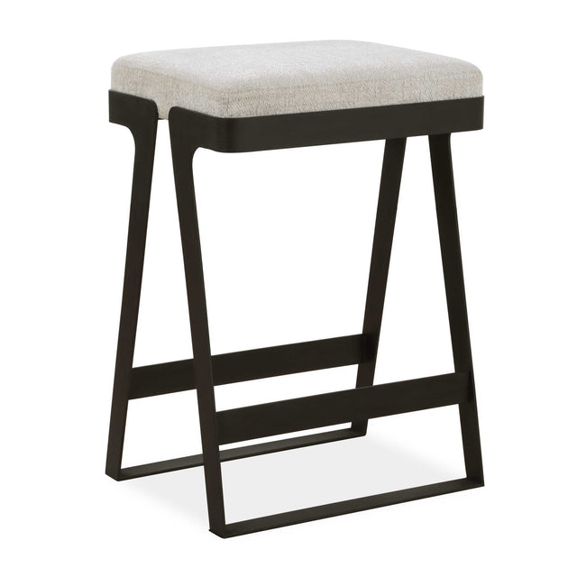 Hover Iron Counter Stool - Black / White by Uttermost - View 1