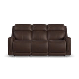 Alister Power Gliding Sofa With Power Headrests & Lumbar - Burnt Umber | Flexsteel
