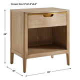 Tabi Wood Side Table Natural - Light Brown by Uttermost - View 9