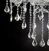 37" In Eilish Silver Crystal 8 - Led Light Chandelier | Home Elegance USA