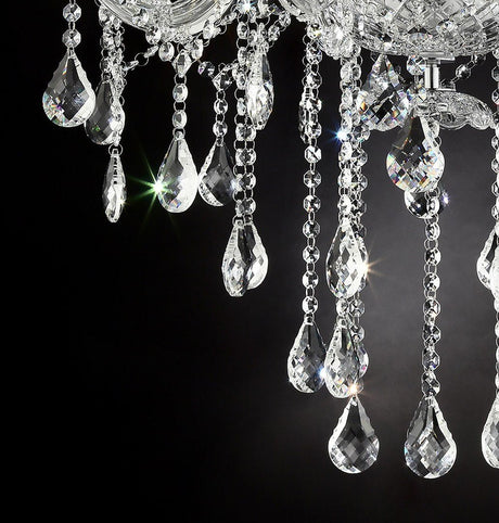 37" In Eilish Silver Crystal 8 - Led Light Chandelier - Chandeliers - B072116577 - image - 5