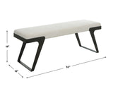 Hover Modern Bench - White by Uttermost - View 7
