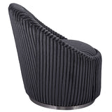 Crue Fabric Swivel Chair - Dark Gray by Uttermost - View 5