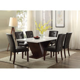 Britney Side Chair (Set - 2) 7054 Espresso Synthetic Leather & Walnut Finish | Acme | Home Elegance USA