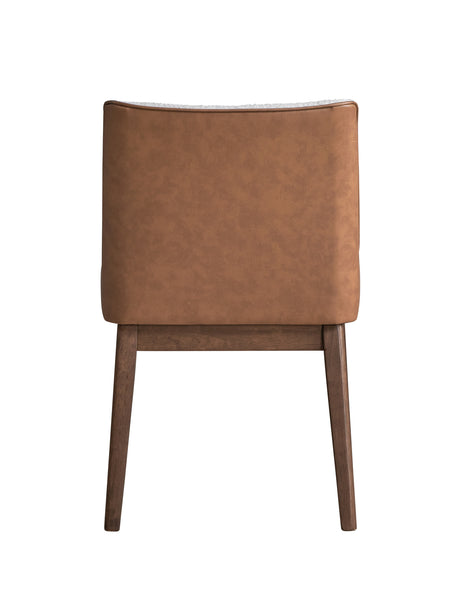 Modern Contemporary Walnut Finish 5pc Dining Set Rectangle Table and 4x Wingback Side Chairs Retro Style Dining Furniture - sold by Home Elegance USA