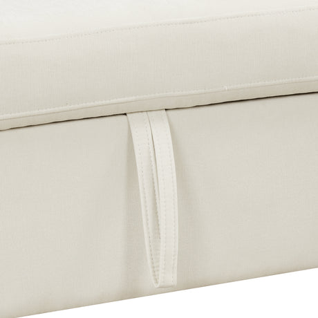 L-shaped Convertible Sofa Bed with USB Ports and Power Sockets, Beige Chenille Fabric, 124.8' Length - sold by Home Elegance USA