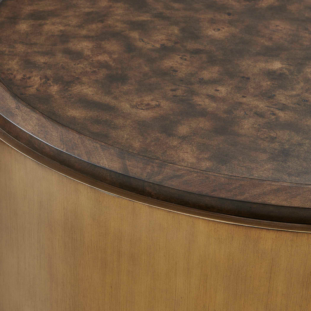 Parrish Round Coffee Table Brass / Woodtone - Gold / Dark Brown by Uttermost - View 4