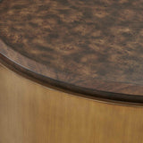 Parrish Round Coffee Table Brass / Woodtone - Gold / Dark Brown by Uttermost - View 4
