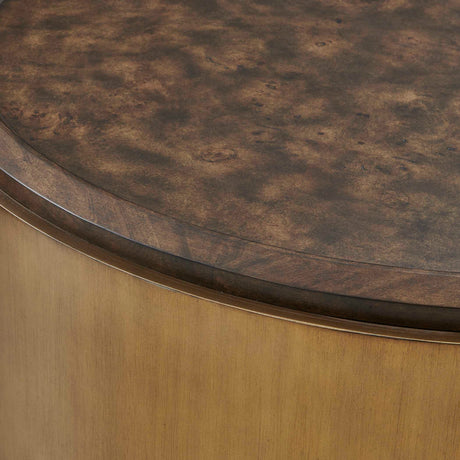 Parrish Round Coffee Table Brass / Woodtone - Gold / Dark Brown by Uttermost - View 4