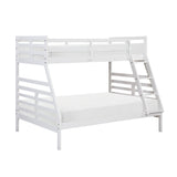 Twin over Full Bunk Bed 1pc Classic White Finish Youth Bedroom Furniture Durable Wood - sold by Home Elegance USA
