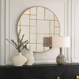 Geometric Round Mirror - Light Brown by Uttermost - View 3