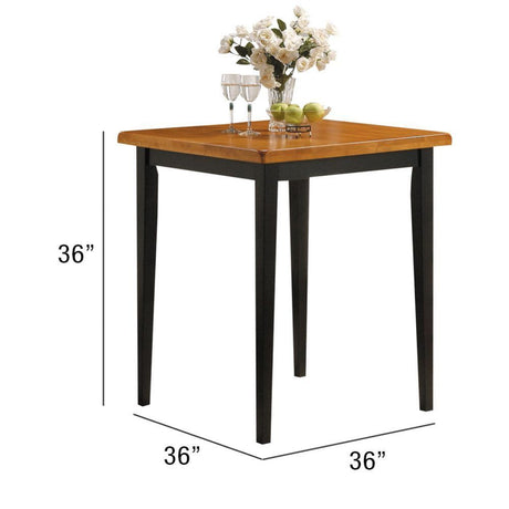 Acme - Gaucho 5PC Pack Counter Height Table Set 7285 Oak & Black Finish