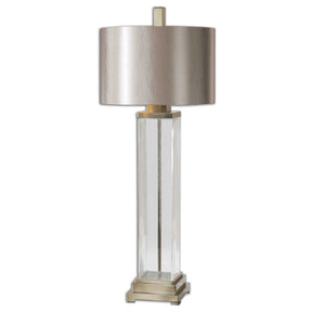 Drustan Clear Glass Table Lamp - Silver by Uttermost - View 1