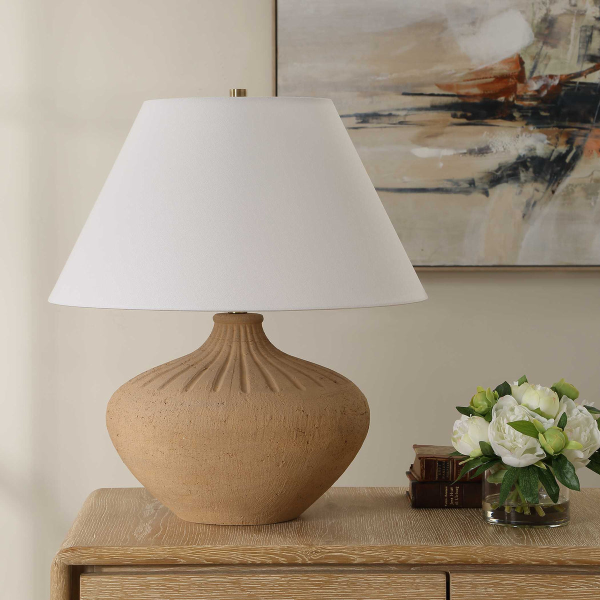 Eldon Table Lamp Terracotta - Light Brown by Uttermost - View 3