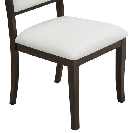 TOPMAX Farmhouse Extendable Round Dining Table Set for 4, 5-Piece Kitchen Table Set with 4 Upholstered Chairs and 16inch Removable Leaf for Small Places, Espresso+Beige - sold by Home Elegance USA