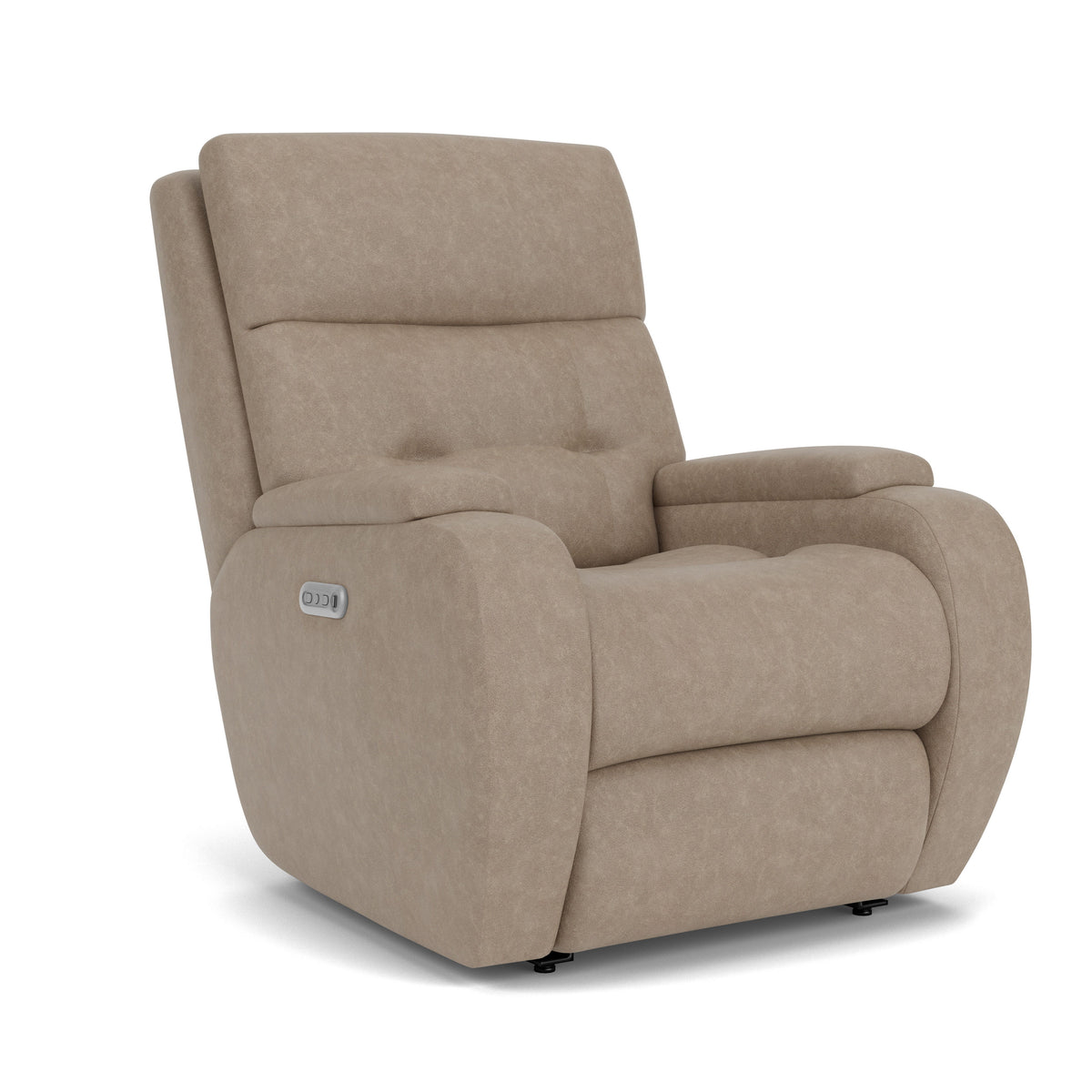 Strait Transitional Fabric Power Recliner With Power Headrest | Flexsteel