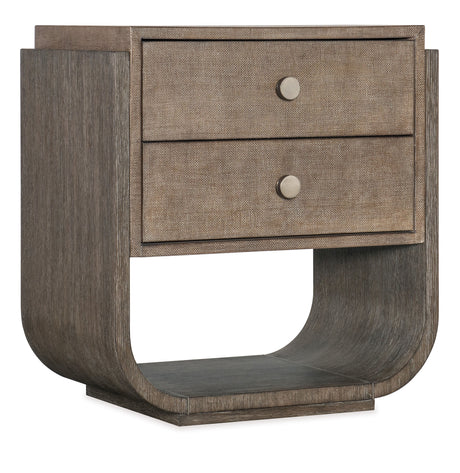 Modern Mood Two Drawer Mink Nightstand - Dark Brown by Hooker Furniture - View 1