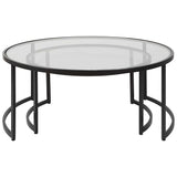 Rhea Nesting Coffee Tables (Set of 2) - Black by Uttermost - View 6