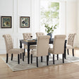 Leviton Urban Style Wood Dark Wash Turned-Leg Dining Set: Table and 6 Chairs - sold by Home Elegance USA
