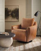Beau Swivel With Power Footrest - Light Brown by Hooker Furniture - View 3