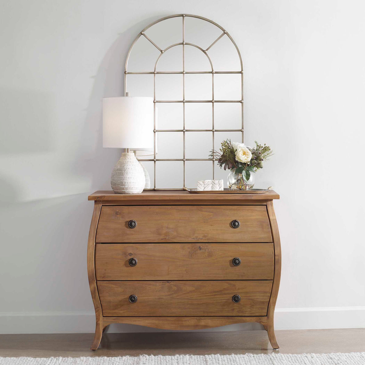Barwell Arch Window Mirror - Silver by Uttermost - View 4