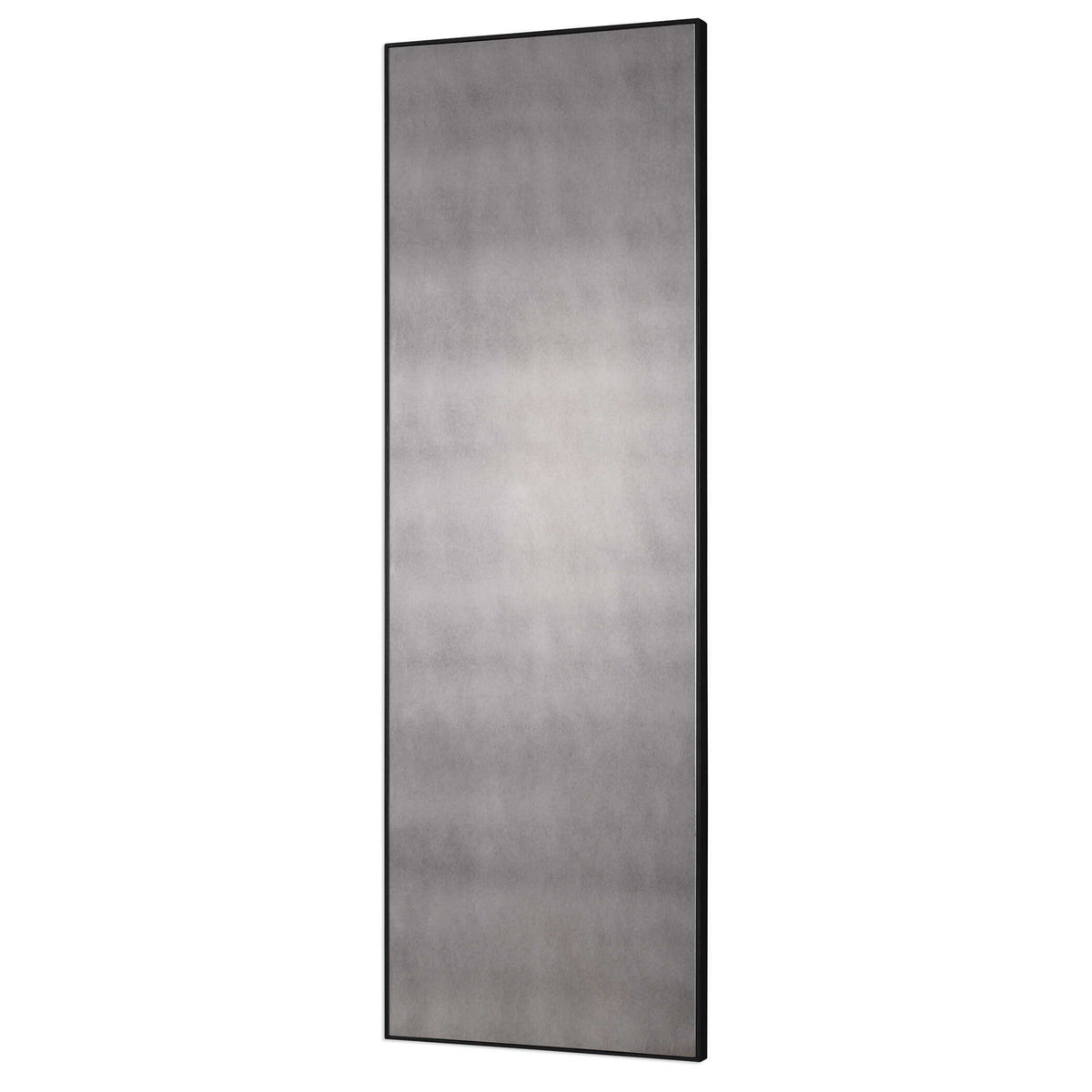 Burwell Oversized Antiqued Mirror - Black by Uttermost - View 3