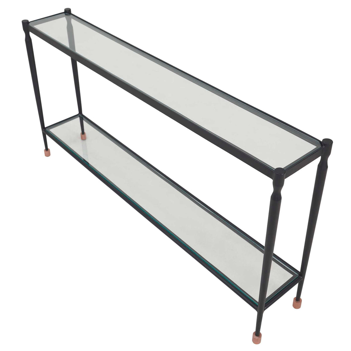 Javana Glass / Iron Console Table Brass,Bronze - Black by Uttermost - View 6