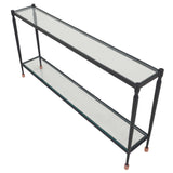 Javana Glass / Iron Console Table Brass,Bronze - Black by Uttermost - View 6