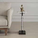 Elements Bubble Glass Accent Table - White by Uttermost - View 3