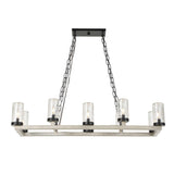 Edgecomb 10 Light Indoor-Outdoor Chandelier Black / Gray - Gray / Black by Uttermost - View 3