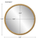 Byzantine Round Mirror - Gold by Uttermost - View 4