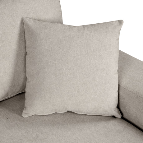 Beige Chenille U-Shaped Sectional Sofa with Pull-out Bed, USB Ports, Storage Chaise & Back Pillows - sold by Home Elegance USA