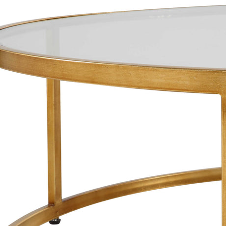 Radius Modern Circular Coffee Table - Gold by Uttermost - View 7