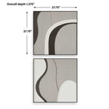 Joel Modern Wood Wall Art (Set of 2) - Gray by Uttermost - View 8