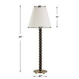 Gallus Wood Spheres Table Lamp Brown / Woodtone - Dark Brown / White by Uttermost - View 7