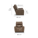 Carter Power Rocking Recliner With Power Headrest, Lumbar, Heat & Massage - Cappuccino | Flexsteel