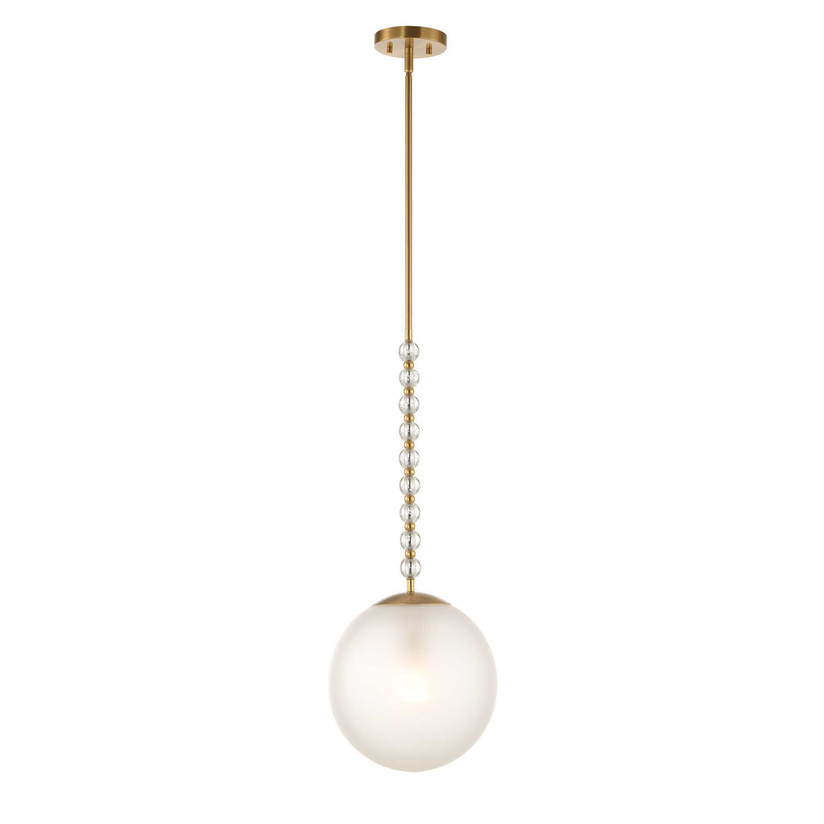 Ripple 1 Light Frost Glass Pendant - Gold by Uttermost - View 6