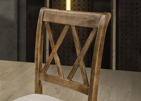 Windvale Cross-Buck Wood 5-Piece Dining Set - sold by Home Elegance USA