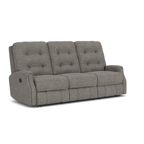 Devon Transitional Fabric Power Reclining Sofa With Nailhead Trim | Flexsteel