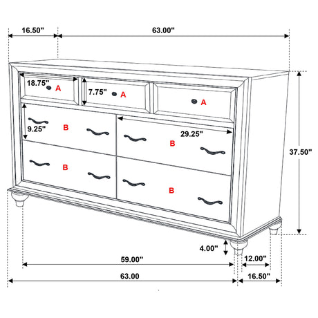 Randall White 5-piece Queen Bedroom Set - sold by Home Elegance USA
