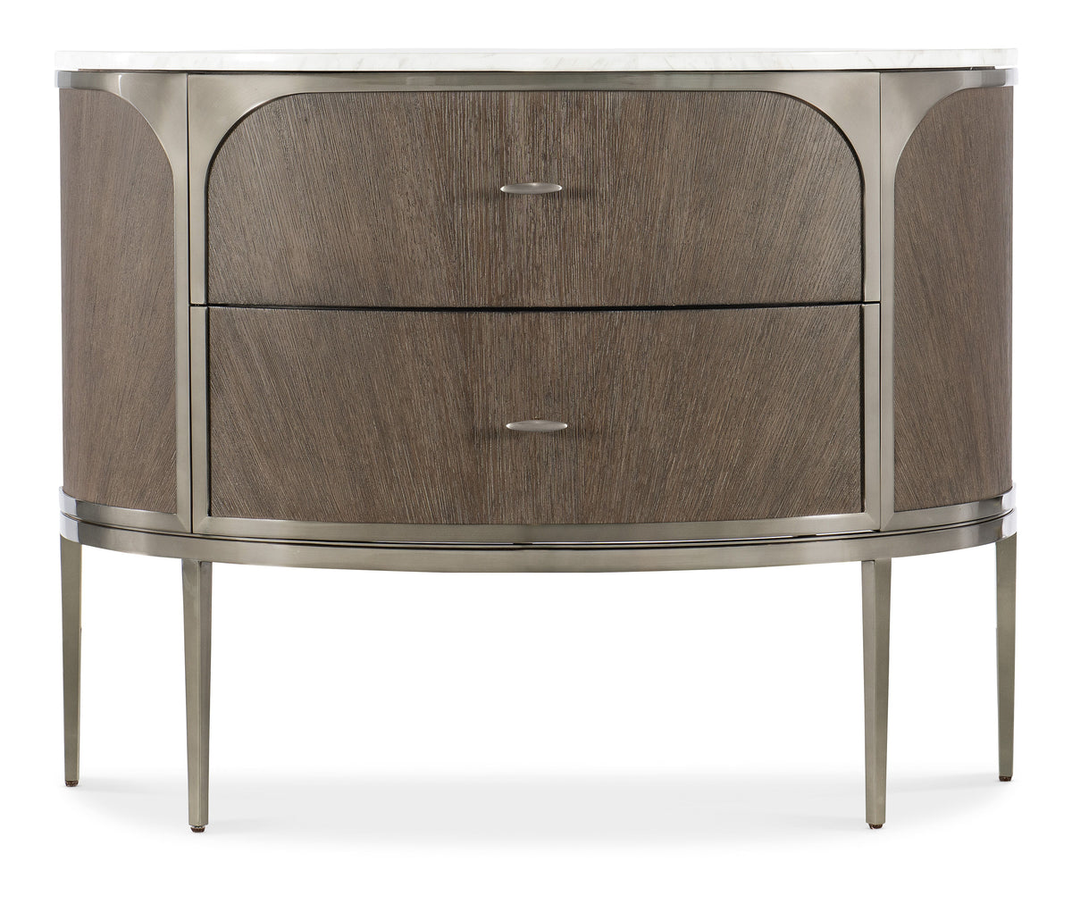 Modern Mood Two Mink Drawer Nightstand - Dark Brown / Dark Gray by Hooker Furniture - View 6
