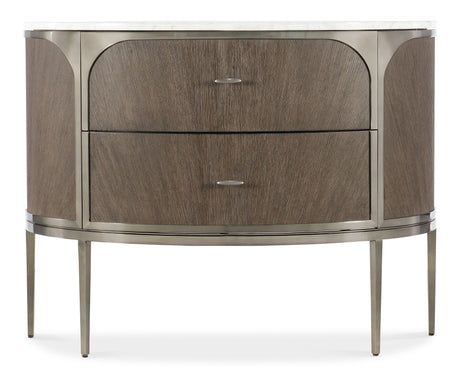Modern Mood Two Mink Drawer Nightstand - Dark Brown / Dark Gray by Hooker Furniture - View 6
