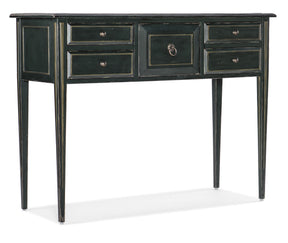 Charleston Five-Drawer Console Table - Dark Green by Hooker Furniture - View 1
